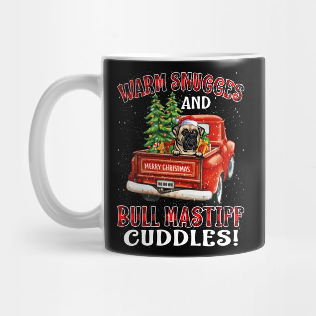 Warm Snuggles And Bull Mastiff Cuddles Ugly Christmas Sweater by intelus